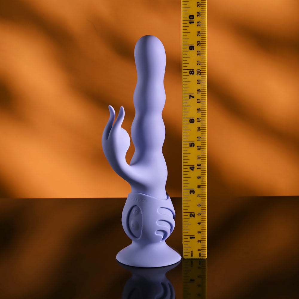 Evolved WIGGLY BUNNY - Purple USB Rechargeable Rabbit Vibrator with Suction Base - EN-RS-7715-2