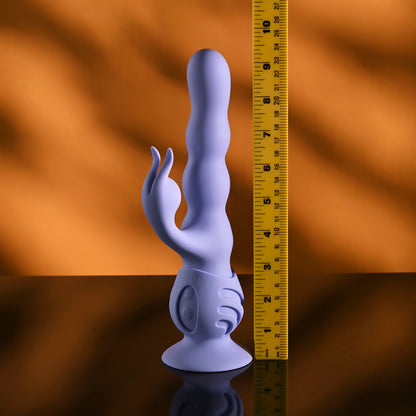 Evolved WIGGLY BUNNY - Purple USB Rechargeable Rabbit Vibrator with Suction Base - EN-RS-7715-2