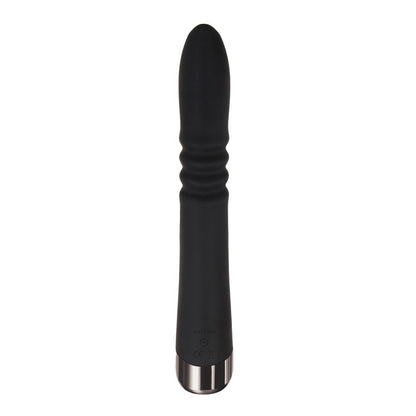 Evolved Rapid Rabbit - Black 25.4 cm USB Rechargeable Thrusting Rabbit Vibrator-EN-RS-8409-2
