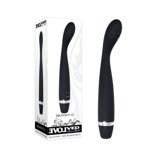 Evolved Skinny G - Black 17.8 cm USB Rechargeable Vibrator-EN-RS-8683-2