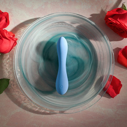 Evolved BLUE CRUSH - Blue 12 cm USB Rechargeable Mini Vibrator-EN-RS-9482-2