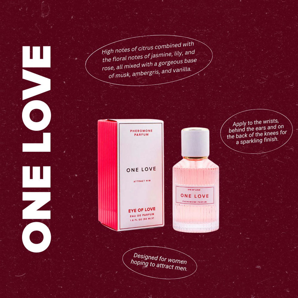 Eye Of Love One Love Pheromone Perfume - 50 ml - Rose Scented Pheromone Perfume for Women to attract Men - 50 ml Spray-EOL-P-06DX