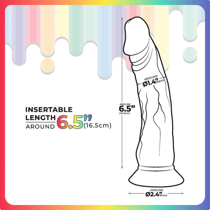 Jellido 16.5cm Dildo - Clear Coloured 16.5 cm Dildo-F06R006B00-000