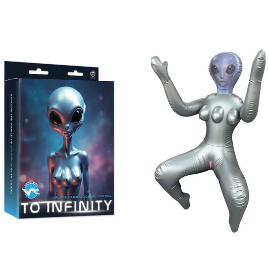 To Infinity - Silver Inflatable Squatting Alien Love Doll-FDDR040SFA-209