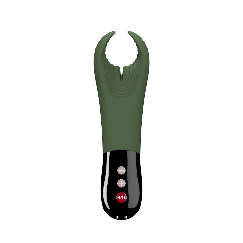 Fun Factory MANTA moss green-black - Moss Green 18 cm USB Rechargeable Mens & Couples Vibrator-FF000873DG01