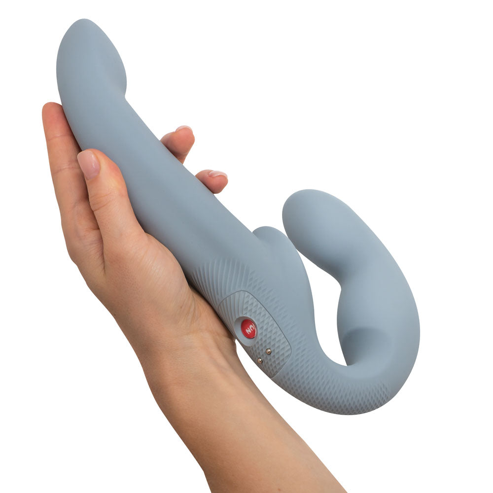 Fun Factory SHARE VIBE PRO cool grey - Grey USB Rechargeable Strapless Strap-On-FF000881LR01