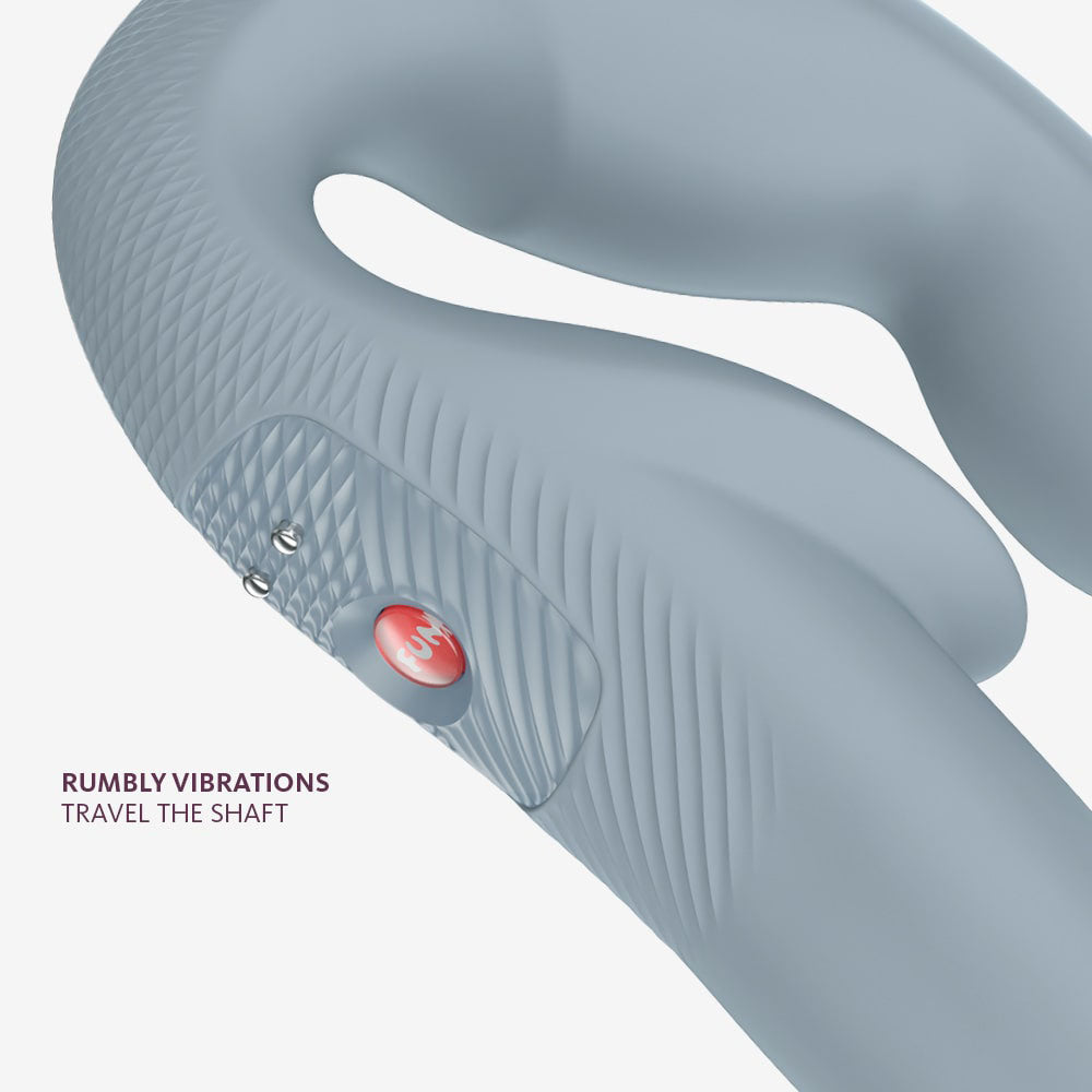 Fun Factory SHARE VIBE PRO cool grey - Grey USB Rechargeable Strapless Strap-On-FF000881LR01