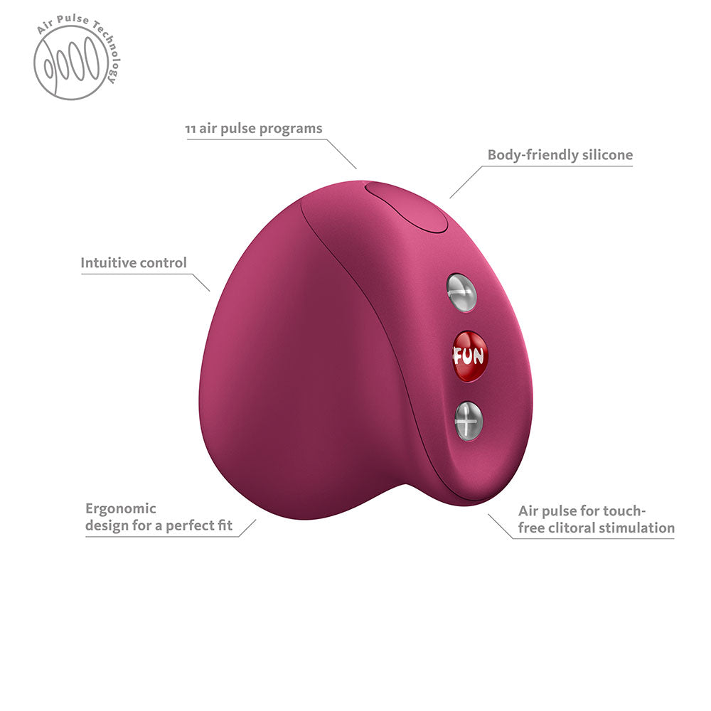 Fun Factory MEA Wine Red - Wine Red USB Rechargeable Air Pulse Clitoral Stimulator - FF000977WR01