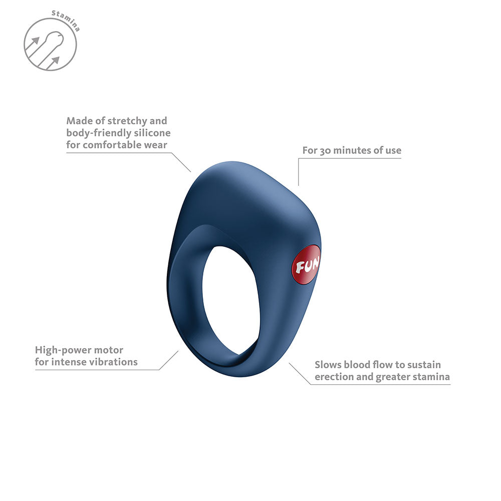 Fun Factory SPEED DATE - Blue Vibrating Cock Ring - FF001225NB01