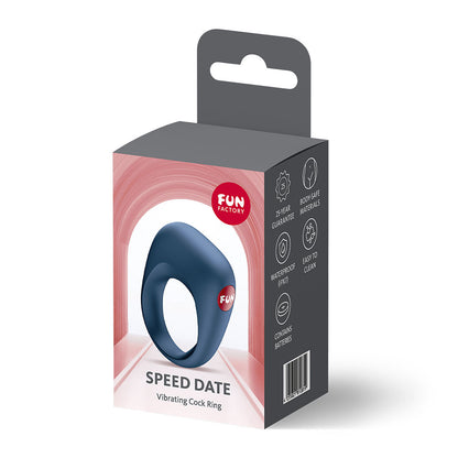 Fun Factory SPEED DATE - Blue Vibrating Cock Ring - FF001225NB01