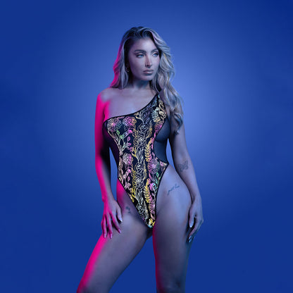 GLOW Luminescent Flash Teddy ML - Black Reflective Teddy - M/L Size-GL2543-ML-B