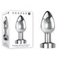 Gender X ROCKIN METAL PLUG XL - Chrome 10.5 cm USB Rechargeable Vibrating XL Butt Plug-GX-RS-3816-2