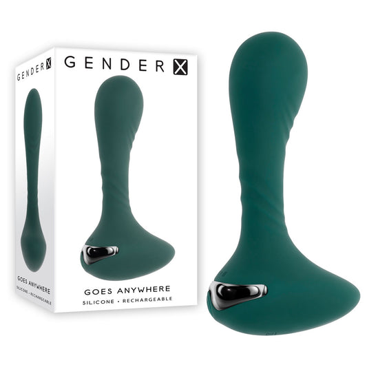 Gender X GOES ANYWHERE - Green 12.4 cm USB Rechargeable Vibrator-GX-RS-5018-2