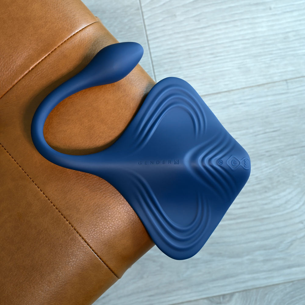 Gender X DAILY GRIND - Blue USB Rechargeable Grinding Pad with Anal Plug-GX-RS-6350-2