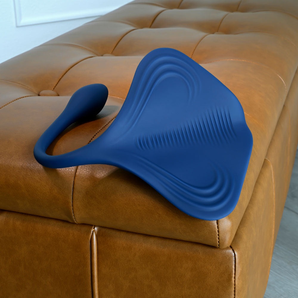 Gender X DAILY GRIND - Blue USB Rechargeable Grinding Pad with Anal Plug-GX-RS-6350-2