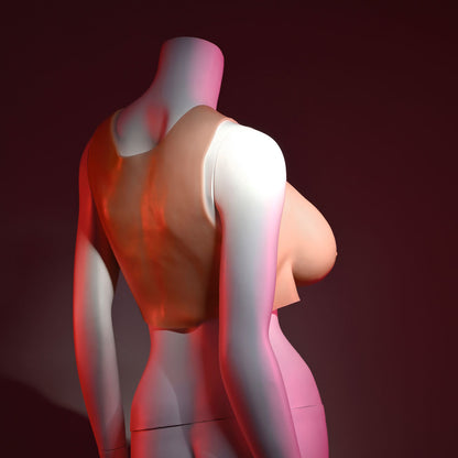 Gender X UNDERGARMENTS - PLATE D-CUP - Light - Flesh Wearable Breasts - D-Cup Size-GX-WR-4004-2