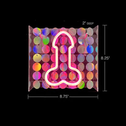 Glitterati Neon Pink Penis Sign - Novelty Neon Light