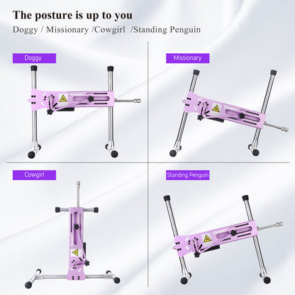 Hismith Premium 3.0 Sex Machine - Pink - Pink Mains Powered Sex Machine with App Control and Remote - HS12-APP