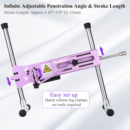 Hismith Premium 3.0 Sex Machine - Pink - Pink Mains Powered Sex Machine with App Control and Remote - HS12-APP
