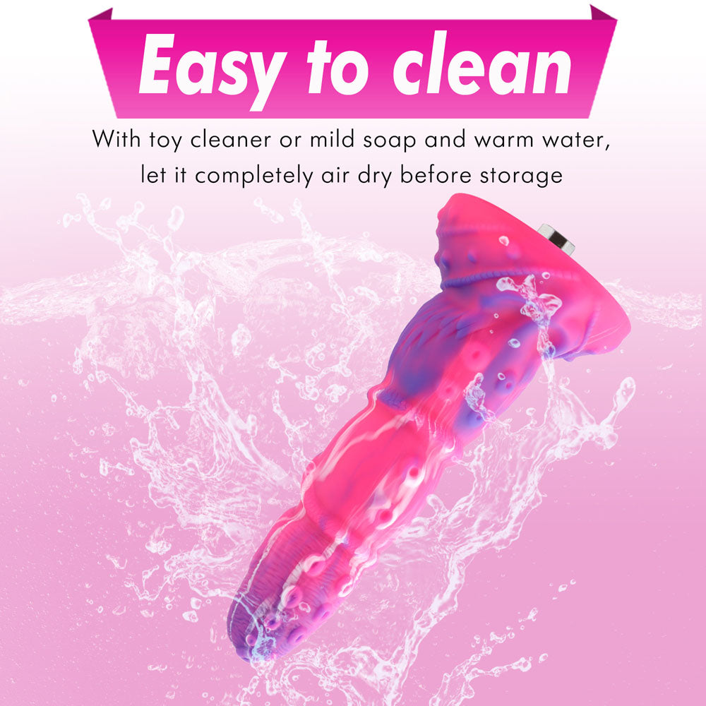 HiSmith Fantasy Tentacle Dildo with Kliclok - Pink 21.8 cm Fantasy Dildo with Kliclok Machine Attachment - HSA103