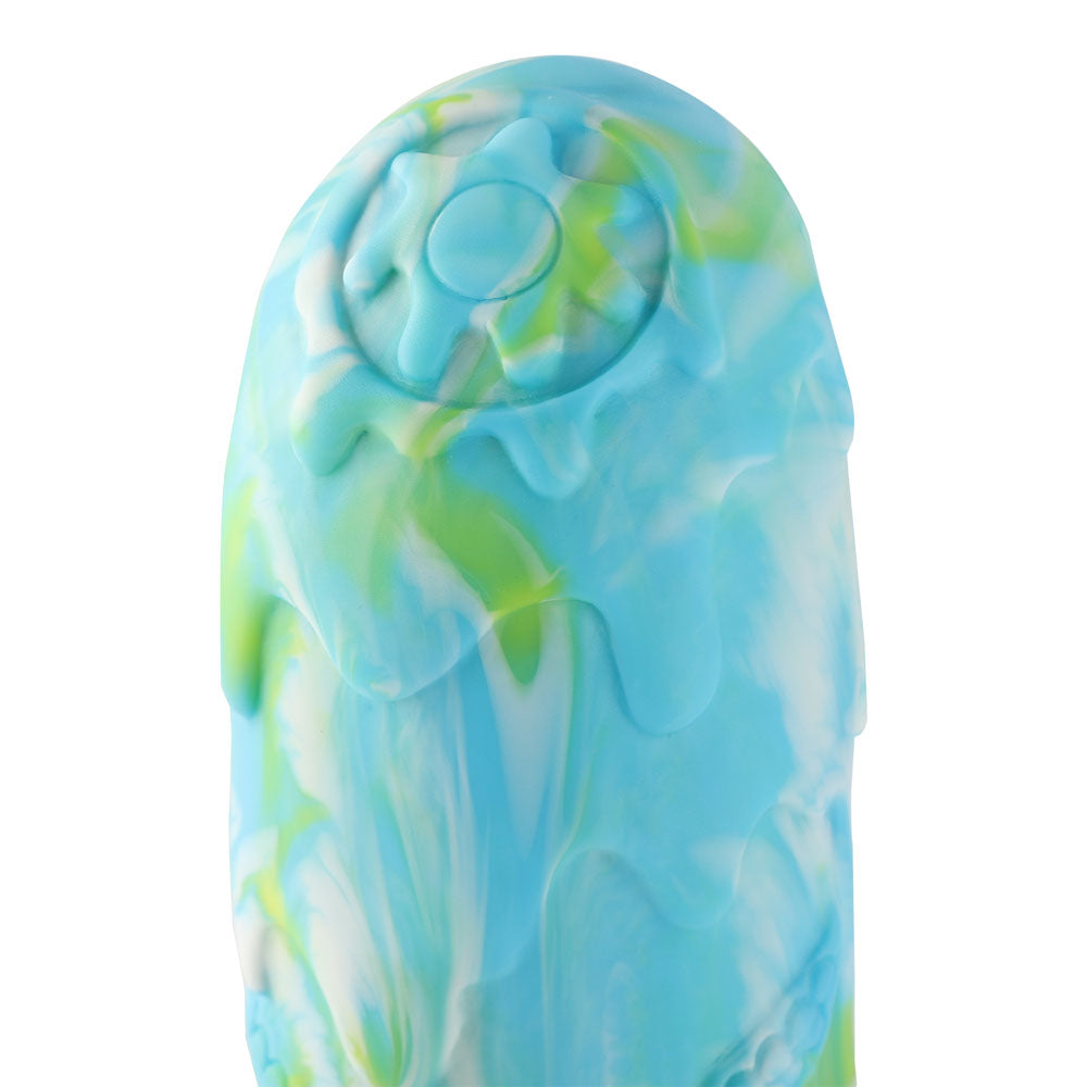 HiSmith Melting Snow Dildo with Kliclok - Blue 23.9 cm Dildo with Kliclok Machine Attachment - HSA110