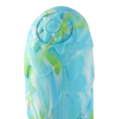 HiSmith Melting Snow Dildo with Kliclok - Blue 23.9 cm Dildo with Kliclok Machine Attachment - HSA110