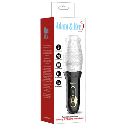 Adam & Eve Adams Gawk Gawk - Clear USB Rechargeable Rotating Masturbator-I473 8000