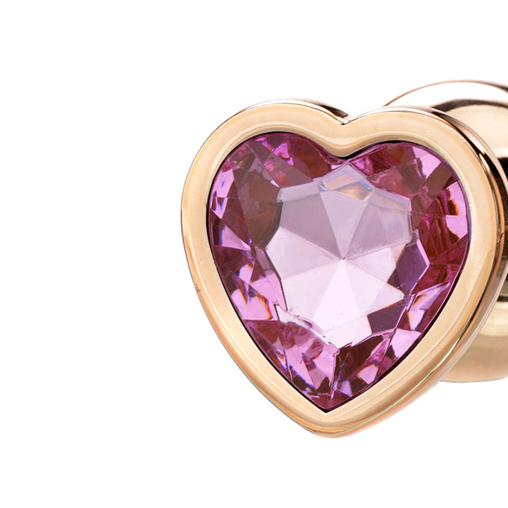 Adam & Eve ROSE GOLD HEART GEM ANAL TRAINING SET - Metal Anal Plugs