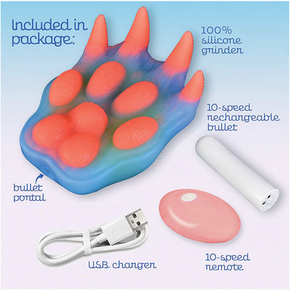 Alien Nation - Pantera - Coloured USB Rechargeable Vibrating Fantasy Grinder Pad with Remote-IC1379