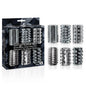 The 9's Crystalline TPR Cock Sleeves - Clear Penis Sleeves - Set of 6