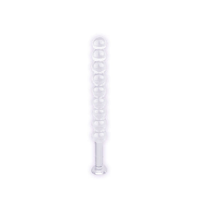  Spherical - Clear Glass 17.8 cm Anal Beads-IC2684