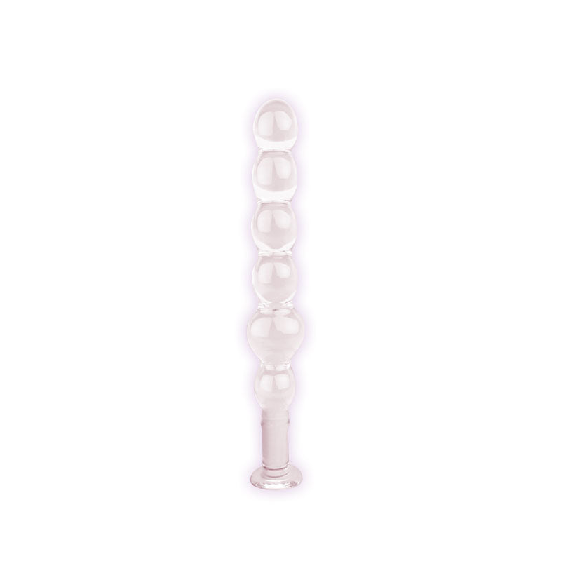  Elliptical - Clear Glass 17.8 cm Anal Beads-IC2685