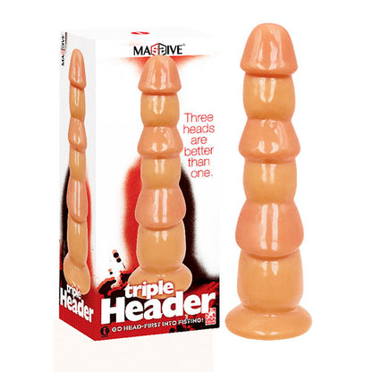 Massive Triple Header - Flesh 3 Dick Head Dildo-IC5065-2