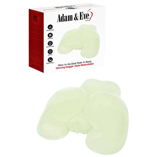 Adam & Eve GLOW IN THE DARK PEEK-A-BOOTY - Glow In Dark Doggy Style Mini Masturbator-J903 5000