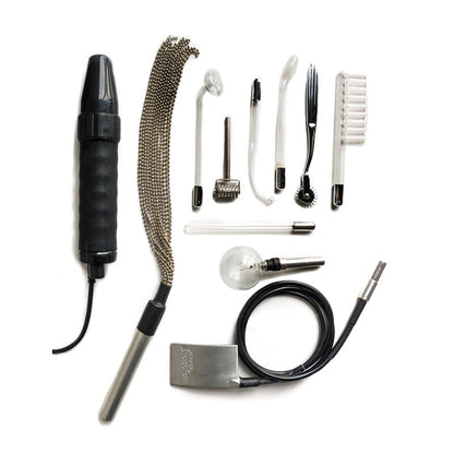 KinkLab Agent Noir Neon Wand Kit - E-Stim Kit - 11 Piece Set-KL007-Z