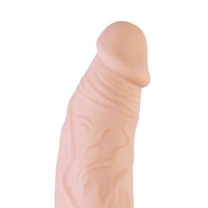 Adam & Eve ADAMS XL VIBRO-SLEEVE - Flesh 21.6 cm USB Rechargeable Vibration Penis Extender Sleeve with Remote - L230 1000