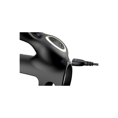 Adam & Eve WILD HARE - Black USB Rechargeable Vibrating Penis Cage with Wireless Remote - L254 8000