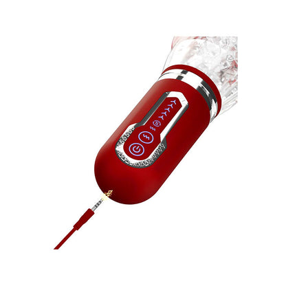 Adam & Eve PLEASURE PRO 3000 - Clear/Red USB Rechargeable Thrusting & Rotating Auto Stroker-L432 6000