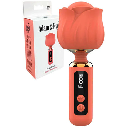 Adam & Eve RIZZY ROSE Mini Wand - Coral - Coral 12.7 cm USB Rechargeable Mini Massager Wand - L693 0900
