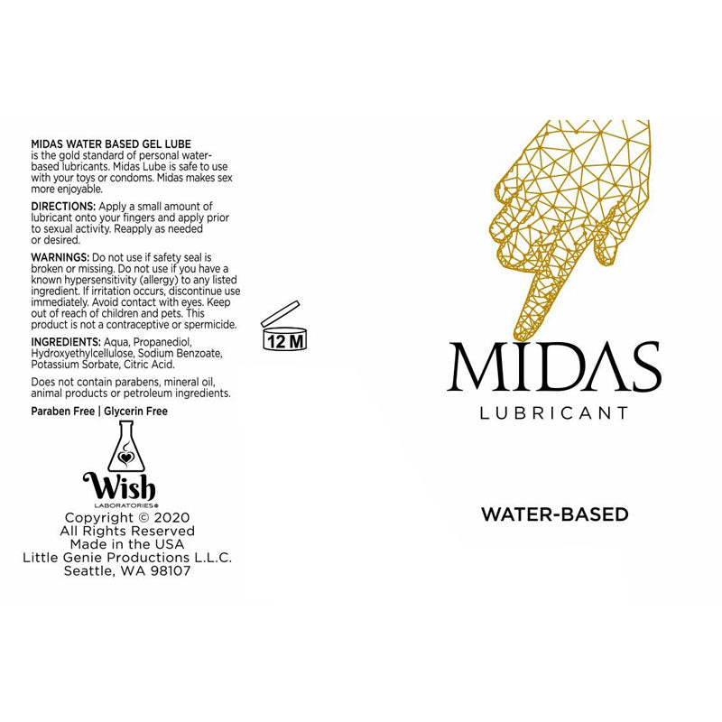 Midas Water Based Gel - Water Based Gel Lubricant - 118 ml Tube-LGBT.202