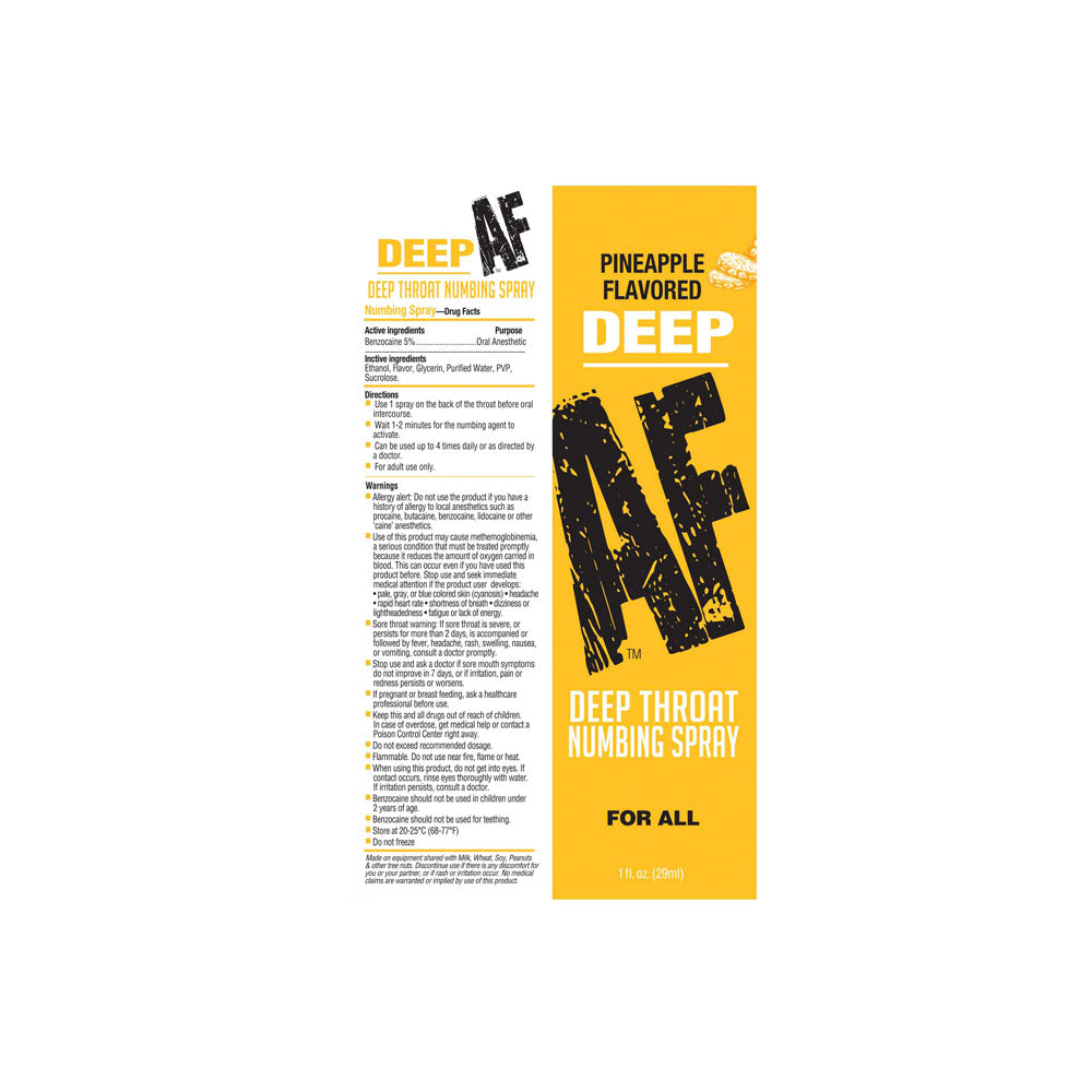 Deep AF - Pineapple - Pineapple Flavoured Deep Throat Spray - 29 ml - LGBT.636