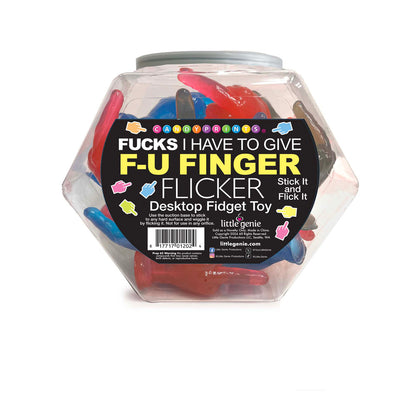 Fucks I Have To Give F-U Finger Flicker - Display - Novelty Fidget Toy - Fishbowl Display of 24-LGCP.1202