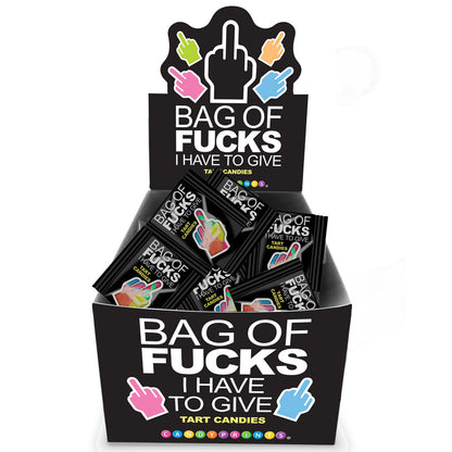 Bag Of Fucks I Have To Give - Display - Fruit Flavoured Lollies - Counter Display of 100 Mini Packs-LGCP.1216