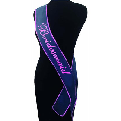 The Brides Maid Sash - White Hens Party Sash-LGNVC.030