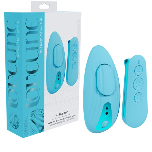 LOVELINE Celeste - Blue - Blue USB Rechargeable Panty Vibrator with Wireless Remote-LOVU054BLU