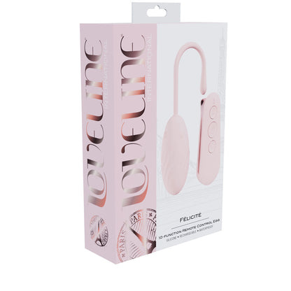 LOVELINE Felicite - Pink - Pink USB Rechargeable Vibrating Egg with Wireless Remote-LOVU055PNK