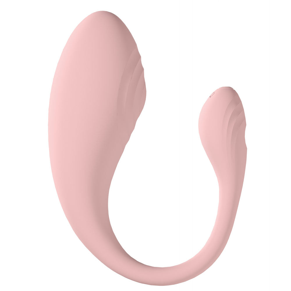 LOVELINE Wave - Pink USB Rechargeable C-Shaped Vibrator with Remote-LOVU082PNK