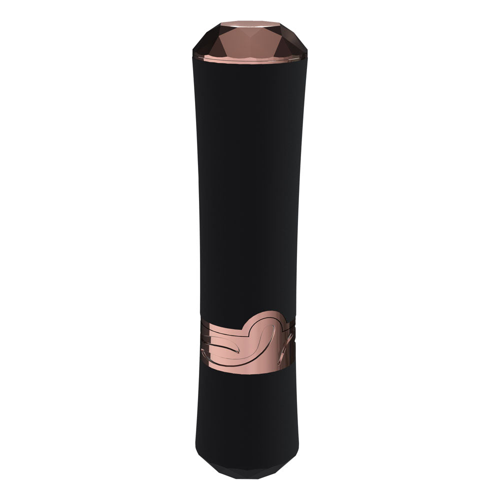LOVELINE Dahlia - Black - Black/Red 12.5 cm USB Rechargeable Lipstick Vibrator-LOVU083BLK