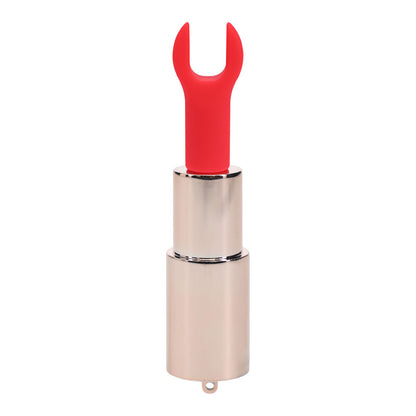 LOVELINE Diamond - Red - Red 8.3 cm USB Rechargeable Lipstick Vibrator - LOVU098IRI