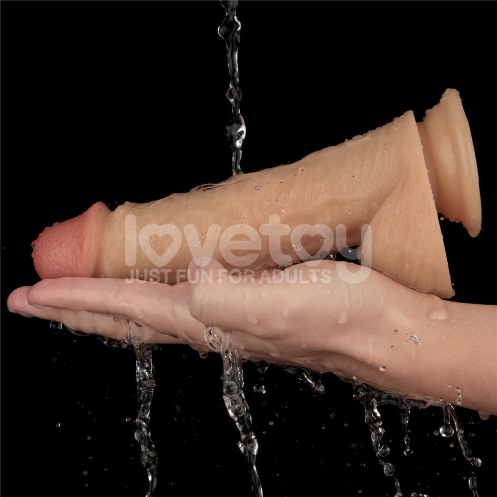 8 Inch Power Basics - Flesh 20 cm USB Rechargeable Vibrating Dong-LV111202